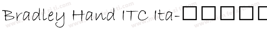 Bradley Hand ITC Ita字体转换